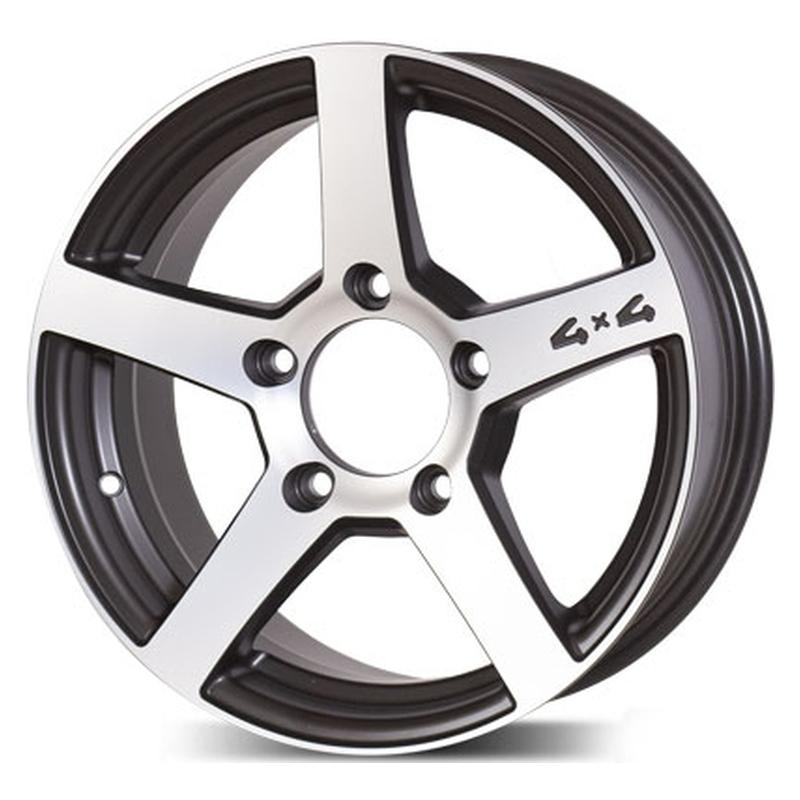 PROMA ЛеМан-Нива-mbm 16x6.5" 5x139,7мм DIA 98.1мм ET 35мм Алмаз матовый / Чёрный матовый с проточкой
