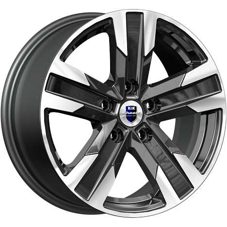 K&K KC1009-mb Висмут 16x7" 5x112мм DIA 66.6мм ET 45мм алмаз чёрный / Чёрный с алмазной проточкой