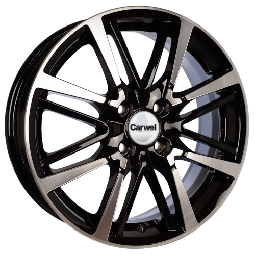 Carwel Бустах-ab 216 16x6" 4x100мм DIA 54.1мм ET 49мм AB / Черный с полировкой