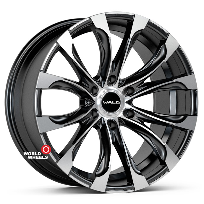 HFT 600 WALD R20 20x9.5" 6x139.7мм DIA 106.1мм ET 20мм Matt Black Machined (MBP)
