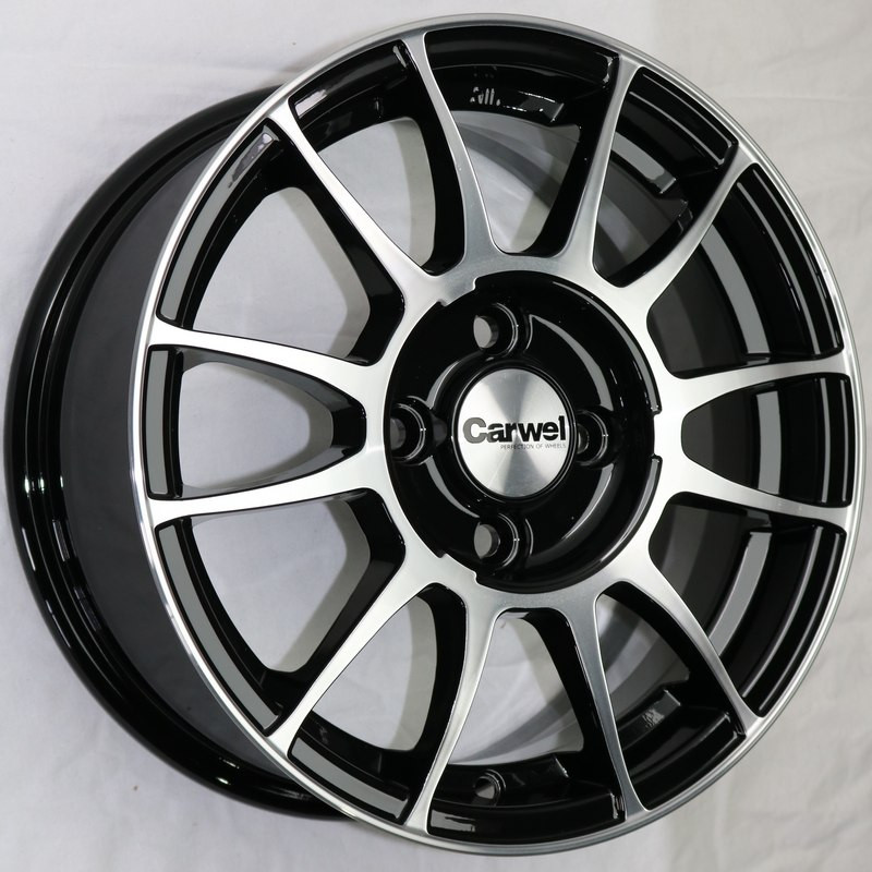 Carwel Лухта-ab 37 14x6" 4x98мм DIA 58.5мм ET 35мм AB / Черный с полировкой