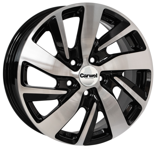 Carwel Байкал-ab 166 (Focus NEW) 16x6.5" 5x108мм DIA 63.35мм ET 50мм AB / Черный с полировкой
