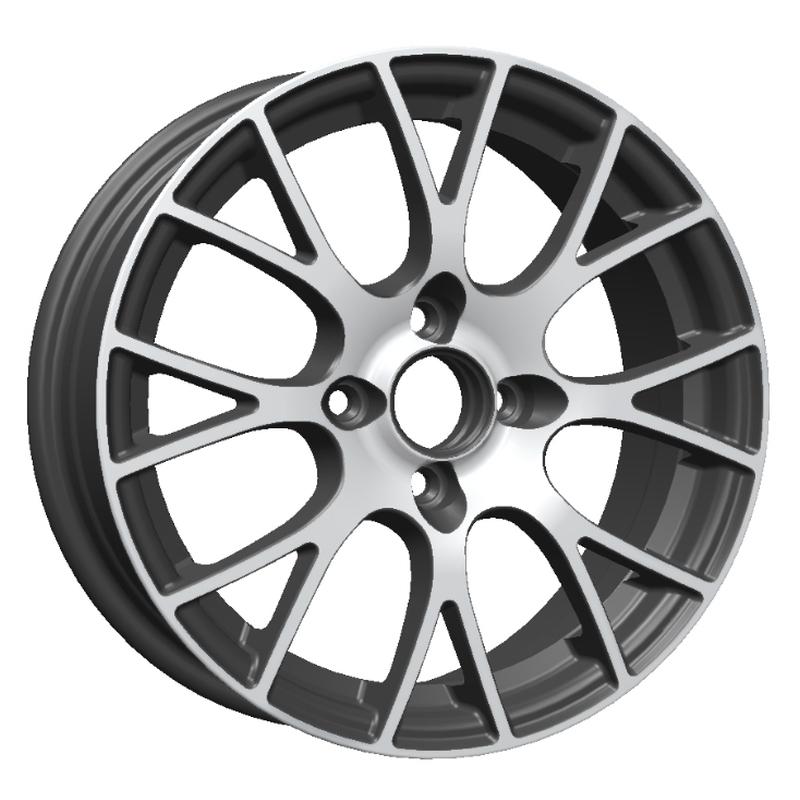 PROMA GT-mbm 17x7" 4x100мм DIA 60.1мм ET 43мм Алмаз матовый / Чёрный матовый с проточкой