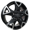 Carwel Конго-ab 1615 (VW Multivan) 16x6.5" 5x120мм DIA 65.1мм ET 51мм ABT / Черный с алмазной проточкой