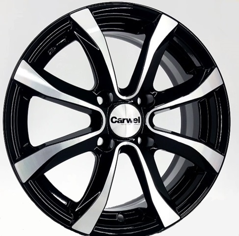 Carwel Омикрон-ab 110 15x6" 4x108мм DIA 65.1мм ET 30мм AB / Черный с полировкой