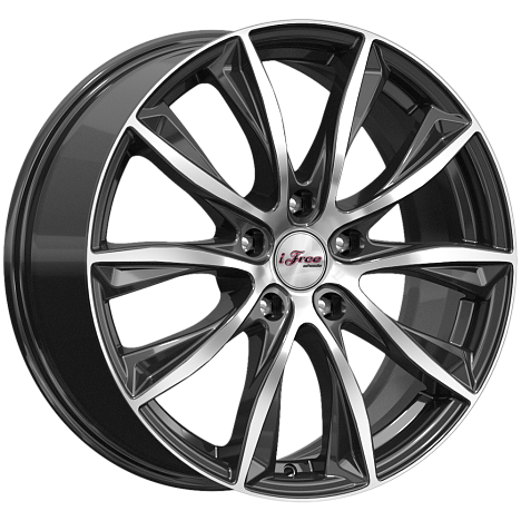 iFree KC684-mb Кazaнтип 18x7.5" 5x112мм DIA 57.1мм ET 45мм Блэк Джек / Чёрный с алмазной проточкой
