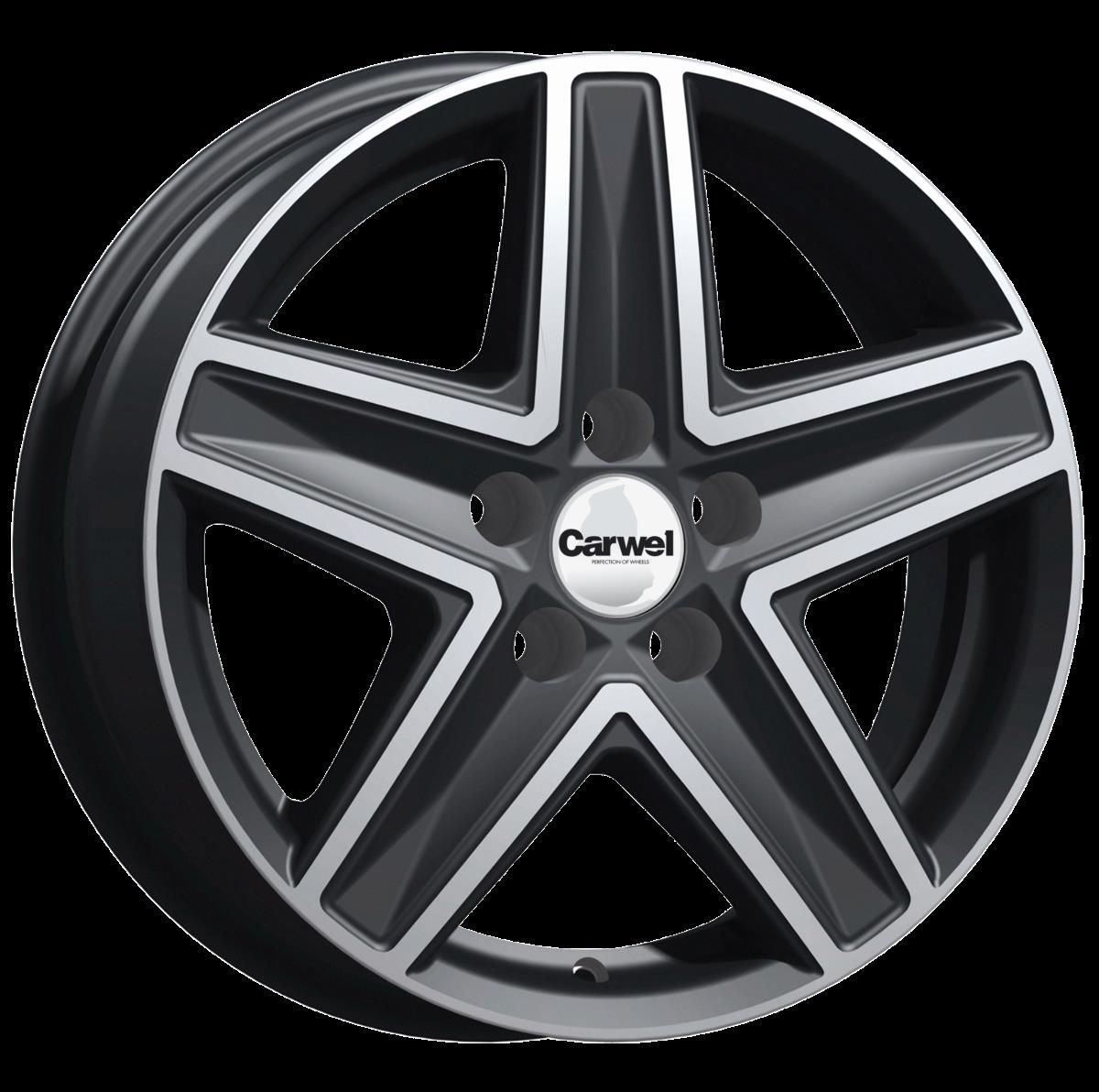 Carwel Витим-ab 237 16x6.5" 5x112мм DIA 66.6мм ET 50мм AB / Черный с полировкой