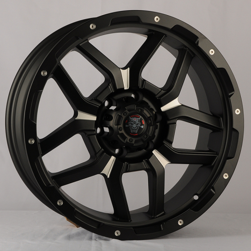 Anzoo JT198-20 20x9.0" 6x139.7 DIA 110.1мм ET 10мм Matt Black+Milling Window+Milling rivets