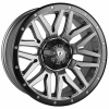 Powcan Y5369 18x9.0" 6x139.7 DIA 106.1мм ET 15мм Matt Grey with Matt Black Lip