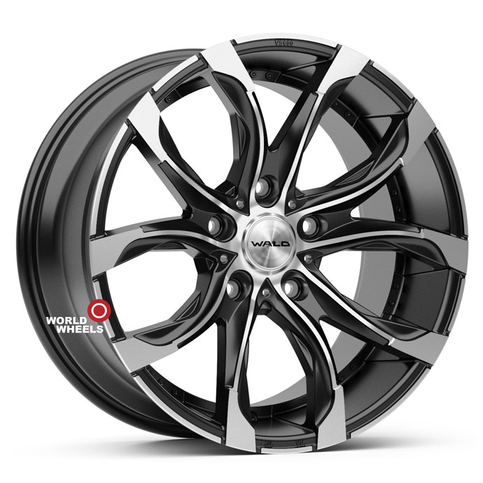 HFT 600 WALD R20 20x10" 5x150мм DIA 110.5мм ET 45мм Matt Black Machined (MBP)