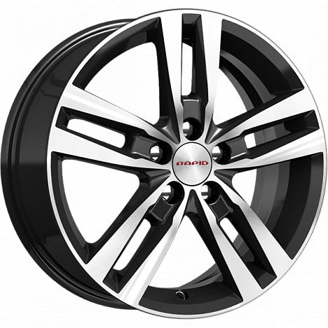 K&K КС868-mb Rassvet 16x6.5" 5x105мм DIA 56.6мм ET 38мм алмаз чёрный / Чёрный с алмазной проточкой