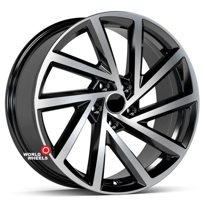 KoKo Kuture 352 OEM R16 16x6.5" 5x100мм DIA 57.1мм ET 40мм Black Machined (BP)