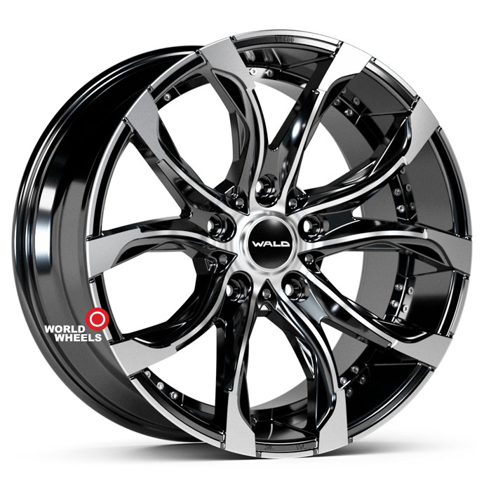 HFT 600 WALD R20 20x10" 5x150мм DIA 110.2мм ET 45мм Black Machined (BP)