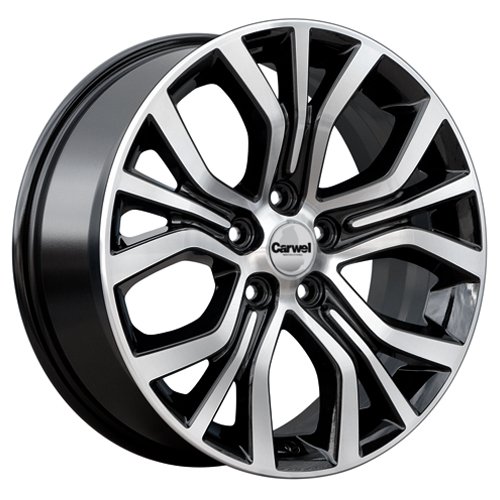 Carwel Лум-ab 1608 (Multivan) 16x6.5" 5x120мм DIA 65.1мм ET 38мм ABT / Черный с полировкой