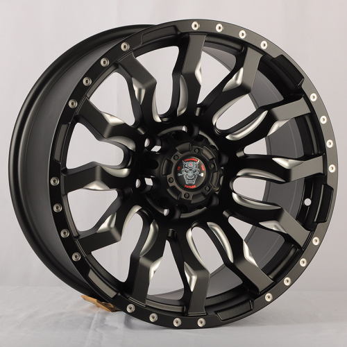 Anzoo JT124-20 20x9.0" 6x139,7 DIA 110.1мм ET 0мм Matt Black+Milling Spoke&Rivet