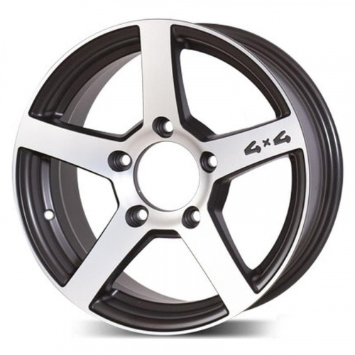 PROMA ЛеМан-Нива-mbm 16x6.5" 5x139,7мм DIA 98.1мм ET 35мм Алмаз матовый / Чёрный матовый с проточкой