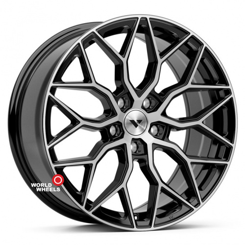 HFT 611 HFT R17 17x7.5" 5x108мм DIA 63.4мм ET 38мм Black Machined (BP)