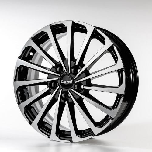 Carwel Кагра-ab 1721 (Haval F7x) 17x6.5" 5x114,3мм DIA 64.1мм ET 40мм ABT / Черный с алмазной проточкой