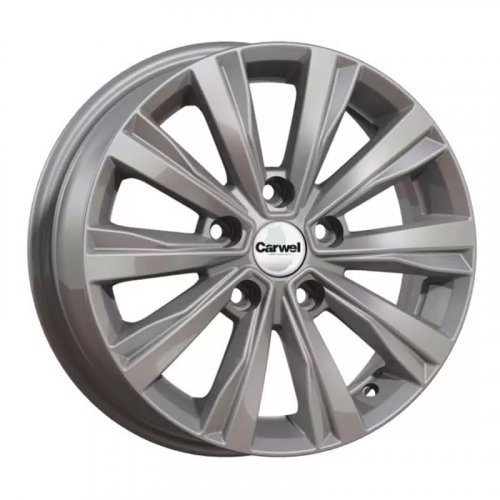 Carwel Амур 248 (Polo 6) 15x6" 5x100мм DIA 57.1мм ET 40мм SB / Насыщенный серебристый металлик