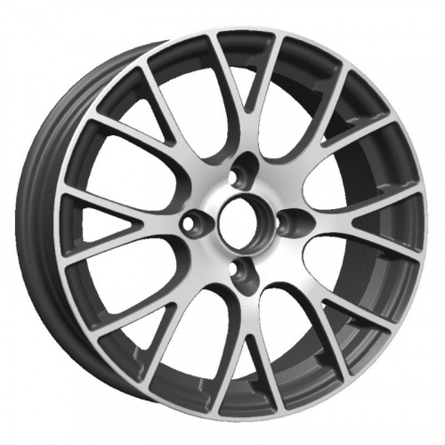 PROMA GT-mbm 17x7" 4x100мм DIA 60.1мм ET 43мм Алмаз матовый / Чёрный матовый с проточкой