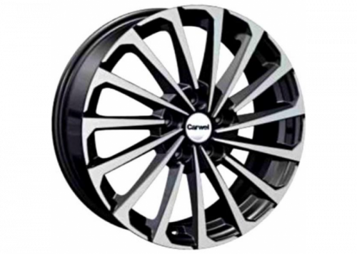 Carwel Кагра-ab 1721 (Nissan Tiida) 17x6.5" 5x114,3мм DIA 66.1мм ET 45мм ABT / Черный с полировкой