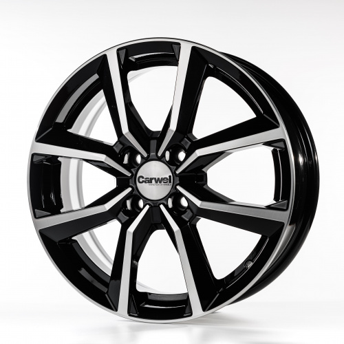 Carwel Сегун-ab 272 16x6.5" 4x100мм DIA 67.1мм ET 43мм AB / Черный с полировкой