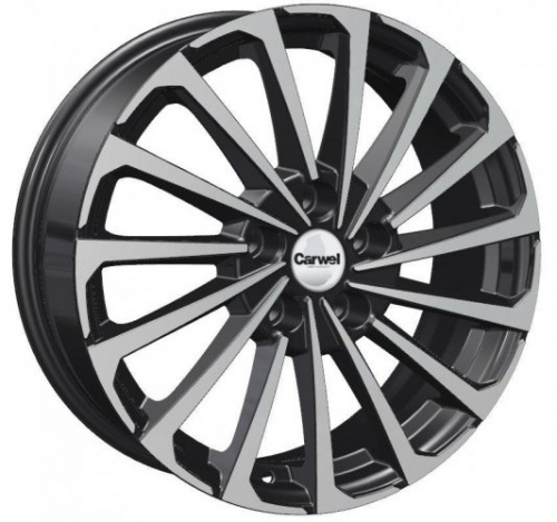 Carwel Кагра-ab 1721 (Geely Coolray) 17x6.5" 5x114,3мм DIA 54.1мм ET 45мм ABT / Черный с полировкой