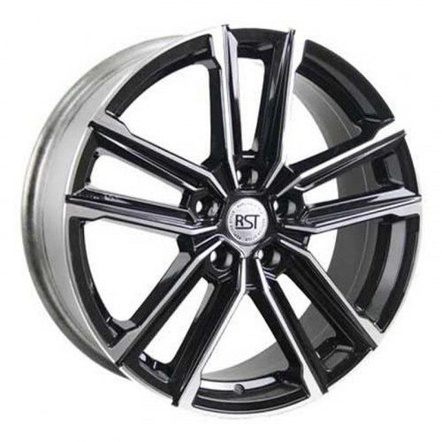 RST R078-bd (X3) 18x7" 5x112мм DIA 66.6мм ET 22мм BD / Черный с алмазной проточкой