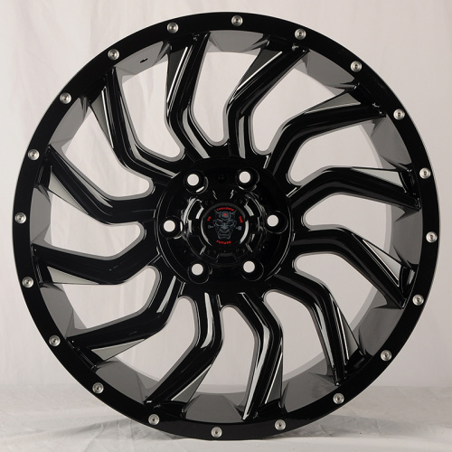 Anzoo JT192-20 20x9.0" 6x139.7 DIA 110.1мм ET 0мм Black+Milling Spoke+Rivet