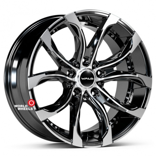 HFT 600 WALD R20 20x10" 5x150мм DIA 110.2мм ET 45мм Black Machined (BP)
